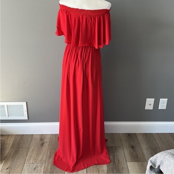 Show Me Your Mumu Hacienda Red Off The Shoulder Maxi dress - Picture 6 of 10